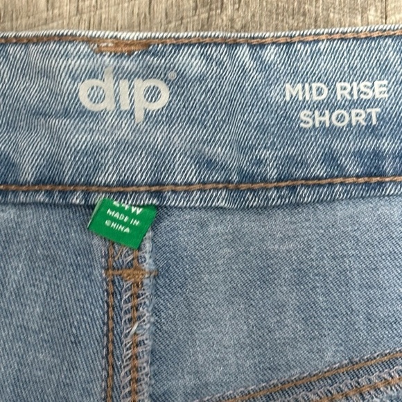 Women’s dip 24W 3XL Plus Faded Blue Denim Jeans Shorts Cut Offs Hem Stretch NWT - Picture 8 of 9